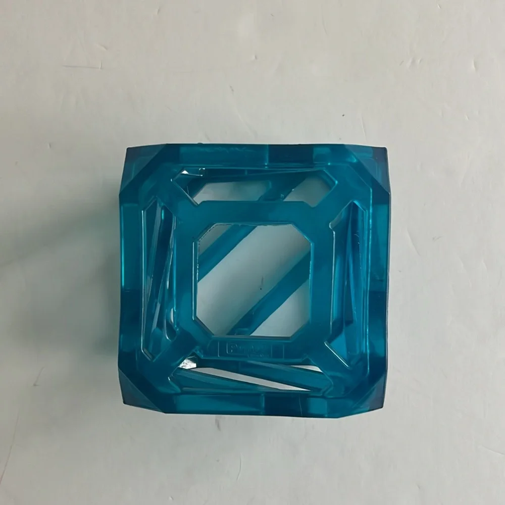 Blue Open Weave Rubber Cube